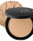 Glo Skin Beauty Pressed Base Powder Foundation Makeup (Honey Medium) - Flawless Coverage for a Radiant Natural, Second-Skin Finish
