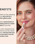 Winky Lux Unicorn Glimmer Balm -Hydrating ph Lip Balm, Natural Pink Tint with pH Color Changing, Moisturize & Soften Lips While Leaving Sheer Pink Tint, with Vanilla Scent