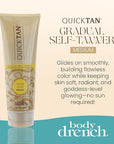 Body Drench Quick Tan Self Tanner Body Lotion – Sunless Tanning Lotion for Women, Natural-Looking Self Tan, Medium, 8 fl oz