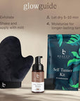 Self Tanner Tanning Mousse Kit - USA Made with Natural & Organic Ingredients, Self Tanner Mousse and Mitt, Tan Kit, Fake Tan Tanning Foam, Medium to Dark, Sunless Tanners Best Sellers