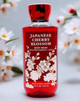 Japanese Cherry Blossom Shower Gel Body Wash - Set of THREE (3) bottles (10 oz ea) -- Bath & Body Works Signature Collection