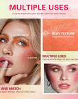 MEICOLY Multi Use Makeup Blush Stick,On-the-Go 2-in-1 Lip Cheek Cream Blush Stick,Waterproof Solid Face Blush Makeup Cheek Tint,Natural Matte Blush Stick for Cheeks,Tinted Moisture Stick,02 Hot Red