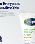 Cetaphil Advanced Radiance Cream with Shea Butter, 6 oz, For Dry, Dull Skin, More Radiant Skin, 48 Hour Hydration, All Skin Tones & Types, Hypoallergenic, Fragrance Free