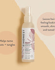 The Honest Company Conditioning Hair Detangler 3-Pack | Leave-in Conditioner + Fortifying Spray | Tear-free, Cruelty-Free, Hypoallergenic | Almond Nourishing, 4 fl oz each (pack of 3)