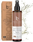 Self Tanner Spray - USA Made with Natural & Organic Ingredients, Fast Drying Spray Tan for Pale Skin, Non Toxic Gradual Tanning Spray, Sunless Tanning Water for Women & Men, Fair to Medium