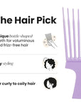 Tangle Teezer Hair Pick, Adds Lift, Volume, Preserves Curl, Reduces Frizz, for Curly Hair Types, Lilac