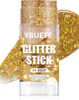 Gold Face and Body Glitter Stick for Sparkling Makeup, Hair Glitter Accessories for Women, Highlighting Stick for Fairy Dust Makeup, Cheerful Face Glitter for Festive Parties and Carnivals