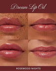 Summer Fridays Dream Lip Oil - Tinted Lip Oil with Moisturizing Sheer Coverage, High-Shine and Deep Hydration - Non-Sticky Formula for Long-Lasting Softness - Rosewood Nights (0.15 Oz)
