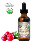 US Organic Cranberry Seed Oil, USDA Certified Organic,100% Pure & Natural, Cold Pressed Virgin, Unrefined in Amber Glass Bottle w/Glass Eyedropper for Easy Application (2 oz (56 ml))