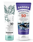 Badger SPF 50 Mineral Sunscreen and SPF 30 Mineral Face Sunscreen