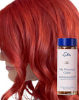 eSalon Permanent Hair Color & Hair Dye Complete Kit - Personal Colorist Kit for Up To 100% Gray Coverage for All Hair Types - Professional-Grade Ammonia-Free Hair Dye (Dark Blonde Intense Red 7RR)