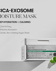 VT COSMETICS Cica-Exosome Moisture Mask 20 Sheets, Centella Asiatica & Hyaluronic Acid with Exosomes for Deep Hydration & Calming, Biodegradable Vegan Sheets, Korean Face Mask