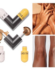 AKARY Liquid Highlighter Makeup for Face Body, Contour Warm Brown)