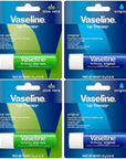 Vaseline Lip Therapy Variety 4-Pack – Original + Aloe Vera Moisturizing Lip Balm with Vitamin E, 0.16 Oz Ea