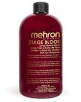 Mehron Makeup Stage Blood | Realistic Fake Blood For Halloween | Stage Blood Makeup| Washable Fake Blood for Special FX, Stage & Screen, Halloween, & Cosplay (16 oz) (Bright Arterial)