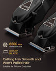 Electric Hair Clippers for Men, Cordless Clipper and Trimmer Set, Clippers for Hair Cutting Kit with Long Battery Life, Hair Grooming Trimmer for Family Kids and Self-Haircut Use