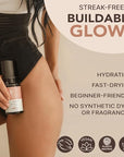 Self Tanner Mousse - USA Made with Natural & Organic Ingredients, Self Tanning Mousse for Dark Fake Tan, Sunless Tanner, Clear & Non Toxic Tanning Foam for Streak Free Finish & Natural Glow