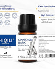 HIQILI 0.33 Fl Oz Cinnamon Essential Oil for Spary, Diffuser, Garden and Kitchen - 100% Pure Natural - Indoor and Outdoor, 10 ML