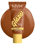 NYX PROFESSIONAL MAKEUP Buttermelt Glaze Soft Glow Skin Tint + SPF 30, Up To 12HR Wear, 07 Toffee Butta