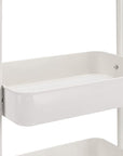 Amazon Basics 3-Tier Rolling Utility or Kitchen Cart, Lockable Wheels, Multifunctional Storage, White