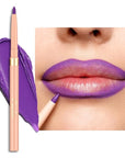 Oulac Matte Purple Lip Liner Pencil, Waterproof Retractable Lipliner Crayon, Smooth and Creamy Long Wearing Lip Makeup, Contour Your Lips, Vegan Beauty, 08 Well-dressed