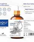 HIQILI Lemon Essential Oil, 100% Pure Undiluted for Cleaning, Skin, Diffuser - 1 Fl Oz/30ML