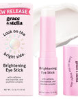 grace & stella Under Eye Brightener Balm Stick - Travel Essentials - Caffeine Eye Cream for Dark Circles, Puffiness, Wrinkles - Vegan Moisturizer Stick with Niacinamide, Hyaluronic Acid (0.13oz/3.5g)