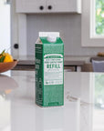 Dr. Bronner's - Pure-Castile Liquid Soap Bottle & Refill Carton Made with 82% Less Plastic (Almond, 32 oz) - Face, Body, Hair, Laundry, Dishes & More, Super-Concentrated, Organic, Vegan, Non-GMO
