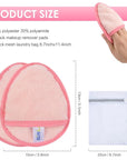 SINLAND Reusable Makeup Remover Pads For Face,Eye,Lips Microfiber Gentle Facial Cleansing Cloths for All Skin Types Friendly for Makeup Remover With Laundry Bag 5.1inchx3.93inch Pink Pack of 6