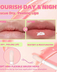 Petansy Fruit-Flavored Plumping Lip Oil Set 4 Packs Moisturizing Lip Glow Oil Long Lasting Nourishing Lip Gloss Set No-Sticky Gloss Lip Balm Lip Care