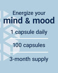 Life Extension Acetyl-L-Carnitine, Acetyl-L-Carnitine, vitamin C, Brain, mood & nerve health, cellular energy, 3-month supply, Gluten-Free, Non-GMO, Vegetarian, 100 Capsules