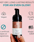 Self Tanner Tanning Mousse Kit - USA Made with Natural & Organic Ingredients, Self Tanner Mousse and Mitt, Tan Kit, Fake Tan Tanning Foam, Ultra Dark, Sunless Tanners Best Sellers