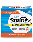 Stridex xl face body pads,