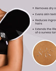 Dermasuri - Deep Exfoliating Glove - Korean Exfoliating Mitt - Reusable Body Scrubber for Shower - Buffs Dry Dead Skin - Keratosis Pilaris Treatment Scrub - Stocking Stuffer Gifts for Women & Men - XL
