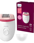 Philips Beauty Satinelle Essential Compact Hair Removal Epilator for Women, BRE235/04 (Corded Use Only)