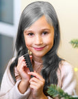 MSDADA New Hair Chalk Comb Temporary Hair Color Dye for Girls Kids with Light Color Hair, Washable Hair Chalk for Girls Age 4 5 6 7 8 9 10 Birthday Cosplay DIY, Christmas, New Year (Black & White)