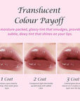 KIMUSE Gleamy Gloss Lip Stain Set, Long-lasting Lightweight Glow Lip Tint, Non-sticky Moisturizing Juicy & Glossy Finish