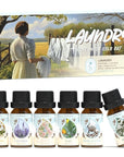 Laundry Fragrance Oils Set, Essential Oil for Diffuser, Aromatherapy Gift, Clean Scent Diffuser Oil, Use with Wool Dryer Balls,Chamomile, Fresh Cotton, Sage, Cedar, Lavender, Cherry Soap