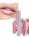 Runway Rogue Silk Glam Liquid Lipstick, Long Wear Frosted Pale-Pink Lipstick, ‘Trophy Wife’