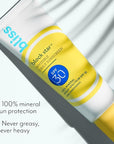 Bliss Block Star SPF 30 Invisible Daily Tinted Sunscreen with Zinc Oxide, Sunscreen & Makeup Primer - 100% Mineral Broad Spectrum Sunscreen with Titanium Dioxide and Antioxidant Blend,- 1.4 fl oz.