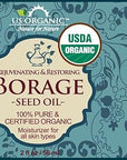 US Organic Borage seed Oil (18% GLA), USDA Certified Organic, 100% Pure & Natural, Cold Pressed, aka Starflower oil, in Amber Glass Bottle w/Eye dropper for Easy Application (2 oz (56 ml))