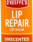 O'Keeffe's Unscented Lip Repair Lip Balm