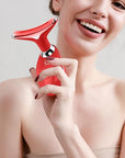 Red-Light-Therapy-for-Face and Neck, Face 𝖲 culpting Wand Facial Massager with 7 Color (Red)