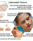 2PCS Aloe Vera Sunscreen SPF 50 PA+++,Moisturizing Long Lasting Non-Greasy Aloe Vera Sun Cream for Face & Body