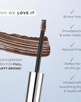 Wunderbrow Fluffy Brow Wax, Vegan and Cruelty-Free Eyebrow Wax With a Waterproof Long Lasting Hold, Enriched with Jojoba and Argan Oil (Taupe-Grey)