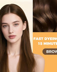 Brown Hair Dye Shampoo 3 in 1 for Gray Hair Coverage, Hair Color Shampoo for Women Men, Herbal Ingredients Shampoo Para Pintar el Cabello (16.9 Oz)
