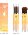 Mineral Powder Sunscreen Setting Makeup - SPF 35 Brush On Sunscreen for Face & Scalp & Hair, Natural Glow Loose Finishing Powder, Oil Control Lightweight Breathable (#05 Clear Glitter)