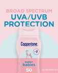 Coppertone Water Babies Sunscreen Lotion SPF 50, Pediatrician Recommended Water Resistant, 8 Fl Oz Bottle (Pack of 12)