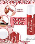 50 Pieces Christmas Santa Lip Balm Moisturizing