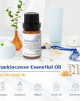 HIQILI 0.33 Fl Oz Frankincense Essential Oil, Relaxing, Skin Care, Camp Atmosphere Creation, Can be Added to Body Lotions, Creams, Aromatherapy Use - 10ml